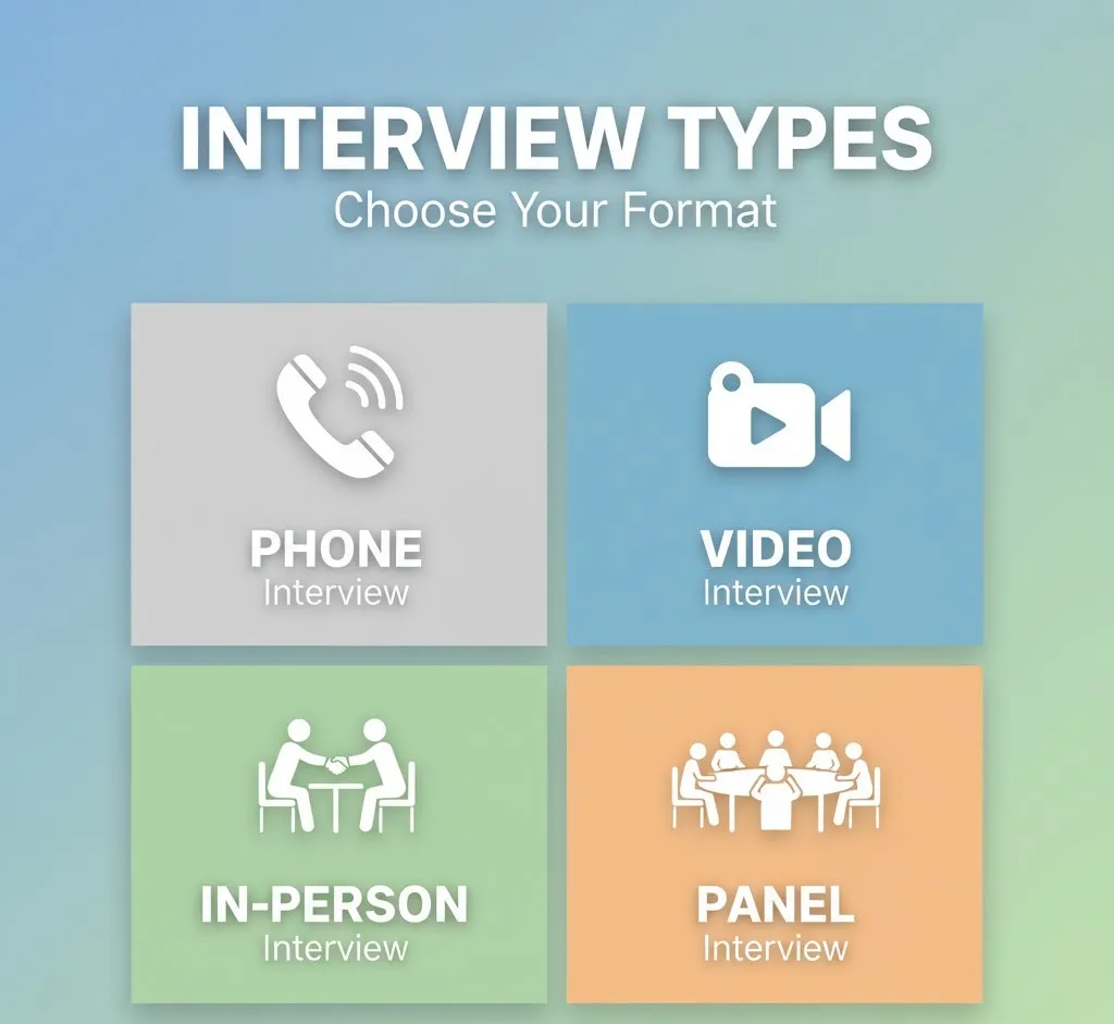 Interview Types: Phone, Video, In-Person, Panel
